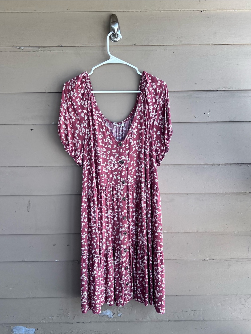 Just Found Floral Tiered Mini Dress Size 3X Peasant Hippie Boho